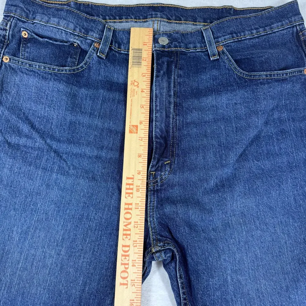 Levi's 505 Regular Fit Men's W40 L34 Denim Straight Leg Jeans Classic‎ Blue Wash